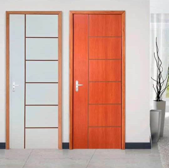 Walnut card tray with white powder coated steel divider and 3 punchout holes.